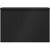 Mexen Rivel Badezimmerschrank 70 cm unter Waschbecken mit Arbeitsplatte, 1 Schublade, geriffelt, schwarz matt