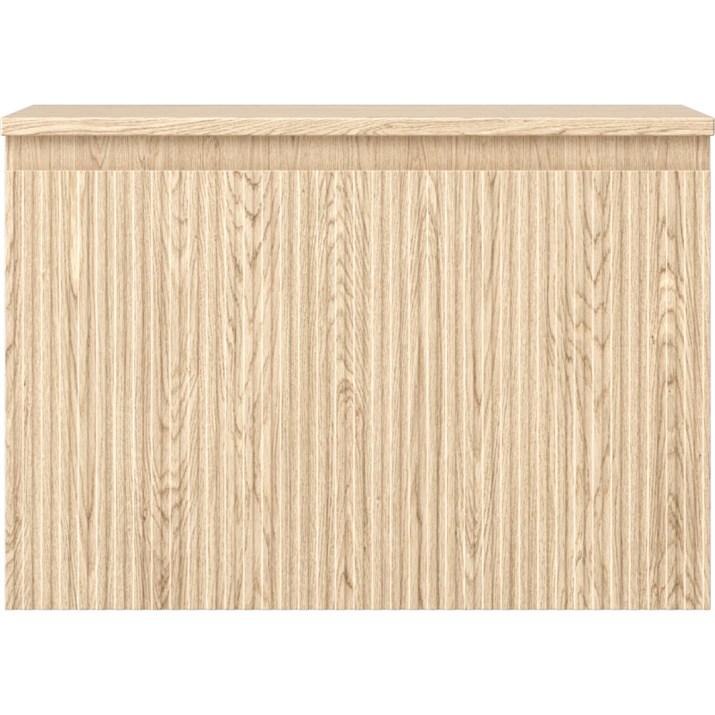 Mexen Rivel Badezimmerschrank unter Waschbecken 70 cm mit Arbeitsplatte, 1 Schublade, geriffelt, Eiche - 91A20-07047-1-BFC81