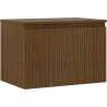 Mexen Rivel Badezimmerunterschrank 70 cm mit Arbeitsplatte, 1 Schublade, geriffelt, Nussbaum - 91A20-07047-1-BFC86