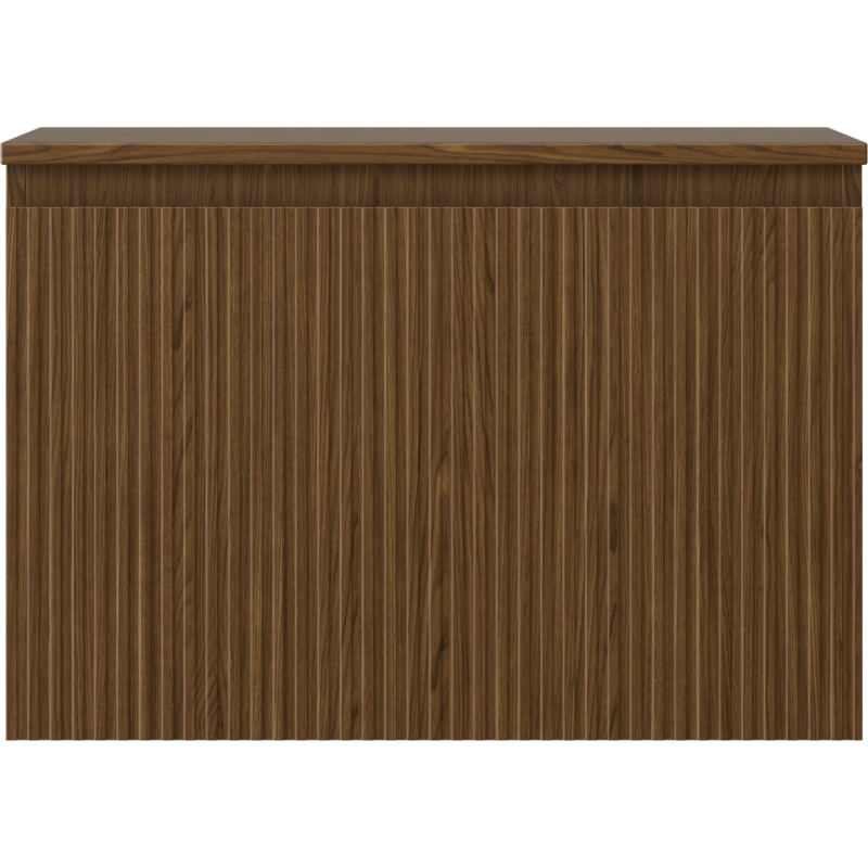 Mexen Rivel Badezimmerunterschrank 70 cm mit Arbeitsplatte, 1 Schublade, geriffelt, Nussbaum - 91A20-07047-1-BFC86