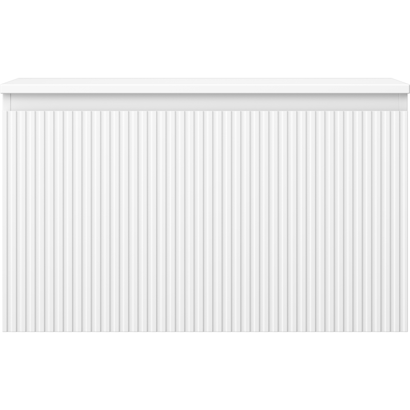 Mexen Rivel Badezimmerschrank für Waschbecken 80 cm mit Arbeitsplatte, 1 Schublade, geriffelt, weiß matt - 91A20-08047-1-BFC01