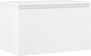 Mexen Rivel Badezimmerschrank für Waschbecken 80 cm mit Arbeitsplatte, 1 Schublade, geriffelt, weiß matt - 91A20-08047-1-BFC01