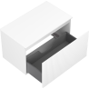 Mexen Rivel Badezimmerschrank für Waschbecken 80 cm mit Arbeitsplatte, 1 Schublade, geriffelt, weiß matt - 91A20-08047-1-BFC01