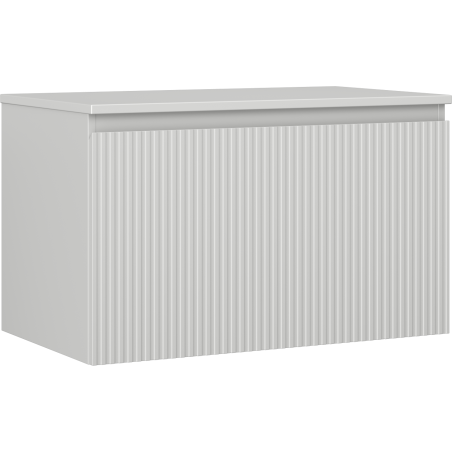 Mexen Rivel Badezimmer-Unterschrank 80 cm mit Arbeitsplatte, 1 Schublade, gerillt, grau matt - 91A20-08047-1-BFC62
