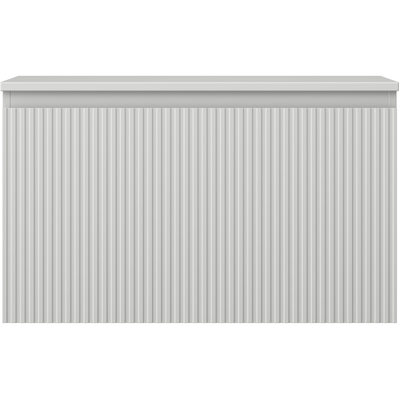 Mexen Rivel Badezimmer-Unterschrank 80 cm mit Arbeitsplatte, 1 Schublade, gerillt, grau matt - 91A20-08047-1-BFC62