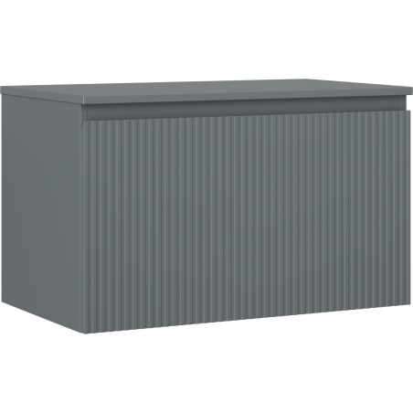 Mexen Rivel Badezimmerschrank 80 cm mit Waschbeckenunterschrank, 1 Schublade, geriffelt, graphit matt - 91A20-08047-1-BFC66