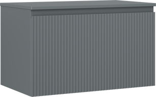 Mexen Rivel Badezimmerschrank 80 cm mit Platte, 1 Schublade, geriffelt, Graphit Matt - 91A20-08047-1-BFC66