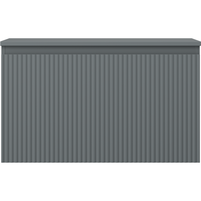 Mexen Rivel Badezimmerschrank 80 cm mit Platte, 1 Schublade, geriffelt, Graphit Matt - 91A20-08047-1-BFC66