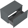 Mexen Rivel Badezimmerschrank 80 cm mit Platte, 1 Schublade, geriffelt, Graphit Matt - 91A20-08047-1-BFC66