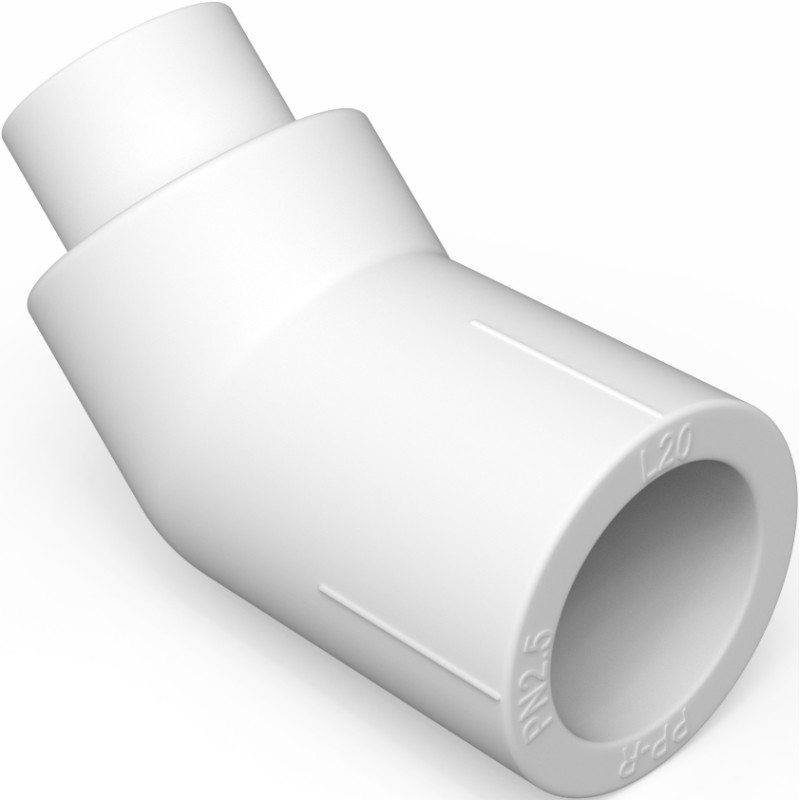 Mexen PPR Bogennippel 45° verschweißt für PPR-Rohre 32 x 32, PN25 - W97336-3232-00