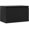 Mexen Rivel Badezimmerschrank für Waschbecken, 80 cm mit Arbeitsplatte, 1 Schublade, geriffelt, Schwarz matt
