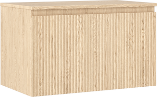 Mexen Rivel Badezimmerschrank für Waschbecken 80 cm mit Platte, 1 Schublade, geriffelt, Eiche - 91A20-08047-1-BFC81