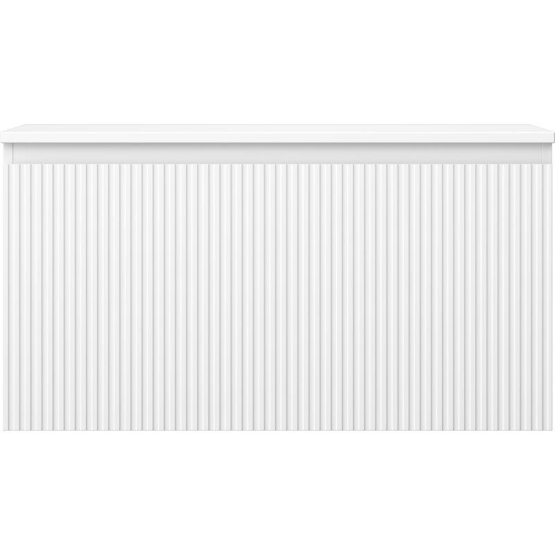 Mexen Rivel Badschrank 90 cm mit Arbeitsplatte, 1 Schublade, gerillt, weiß matt - 91A20-09047-1-BFC01
