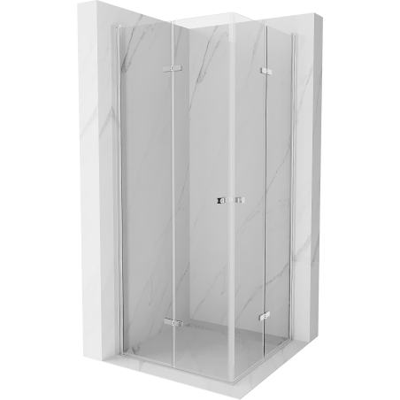 Mexen Lima Duo Duschkabine falten 80 x 80 cm, transparent, chrom - 856-080-080-02-00