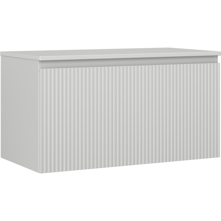 Mexen Rivel Badezimmer-Unterschrank 90 cm mit Arbeitsplatte, 1 Schublade, geriffelt, graumatt - 91A20-09047-1-BFC62