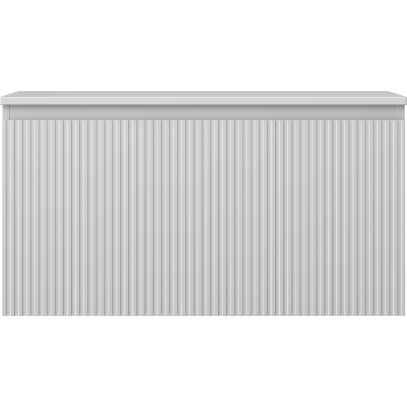 Mexen Rivel Badezimmer-Unterschrank 90 cm mit Arbeitsplatte, 1 Schublade, geriffelt, graumatt - 91A20-09047-1-BFC62