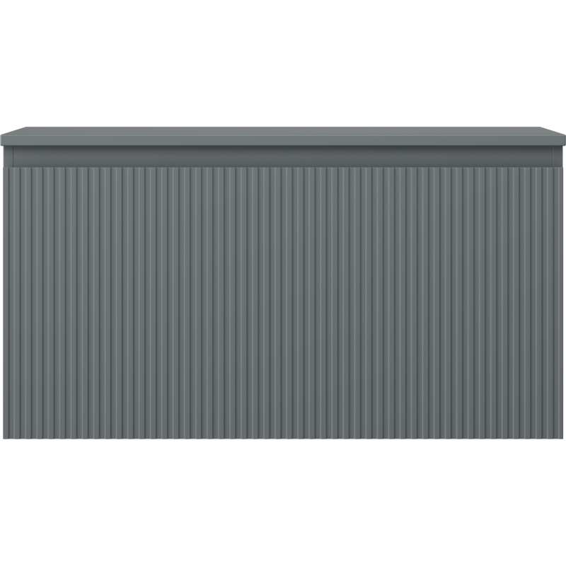 Mexen Rivel Badezimmer-Unterschrank 90 cm mit Arbeitsplatte, 1 Schublade, gerillt, Grafit matt - 91A20-09047-1-BFC66