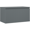 Mexen Rivel Badezimmer-Unterschrank 90 cm mit Arbeitsplatte, 1 Schublade, gerillt, Grafit matt - 91A20-09047-1-BFC66