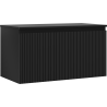 Mexen Rivel Badezimmer-Unterschrank 90 cm mit Arbeitsplatte, 1 Schublade, geriffelt, schwarz matt - 91A20-09047-1-BFC71