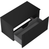 Mexen Rivel Badezimmer-Unterschrank 90 cm mit Arbeitsplatte, 1 Schublade, geriffelt, schwarz matt - 91A20-09047-1-BFC71