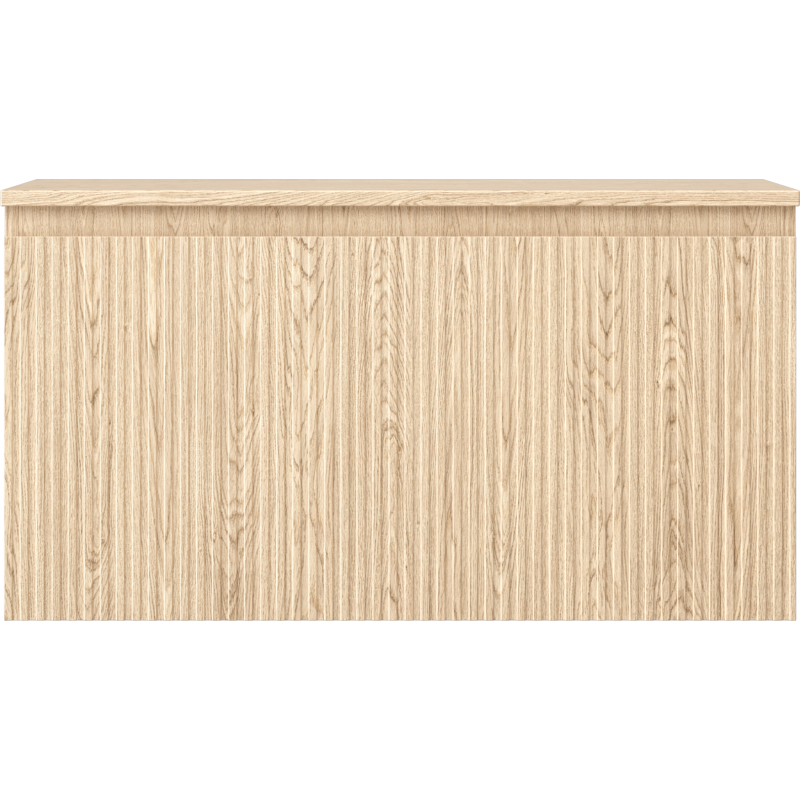Mexen Rivel Badschrank unter Waschbecken 90 cm mit Platte, 1 Schublade, geriffelt, Eiche - 91A20-09047-1-BFC81