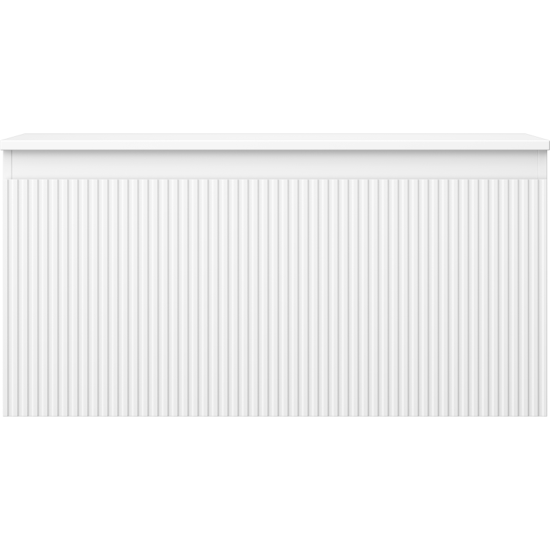 Mexen Rivel Badezimmerschrank 100 cm mit Arbeitsplatte, 1 Schublade, gerillt, weiß matt - 91A20-10047-1-BFC01