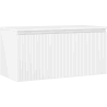 Mexen Rivel Badezimmerschrank 100 cm mit Arbeitsplatte, 1 Schublade, gerillt, weiß matt - 91A20-10047-1-BFC01
