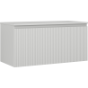 Mexen Rivel Badezimmerschrank 100 cm mit Arbeitsplatte, 1 Schublade, geriffelt, grau matt - 91A20-10047-1-BFC62