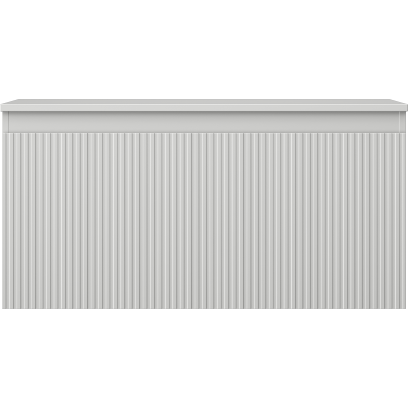Mexen Rivel Badezimmerschrank 100 cm mit Arbeitsplatte, 1 Schublade, geriffelt, grau matt - 91A20-10047-1-BFC62