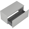 Mexen Rivel Badezimmerschrank unter Waschbecken 100 cm mit Arbeitsplatte, 1 Schublade, geriffelt, grau matt
