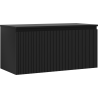 Mexen Rivel Badezimmerschrank unter Waschbecken 100 cm mit Arbeitsplatte, 1 Schublade, geriffelt, schwarz matt