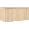 Mexen Rivel Badezimmerschrank unter dem Waschbecken 100 cm mit Arbeitsplatte, 1 Schublade, gerillt, Eiche - 91A20-10047-1-BFC81