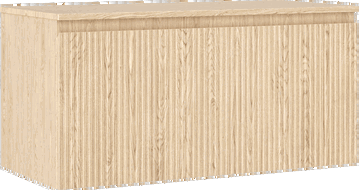 Mexen Rivel Badezimmerschrank unter dem Waschbecken 100 cm mit Arbeitsplatte, 1 Schublade, gerillt, Eiche - 91A20-10047-1-BFC81