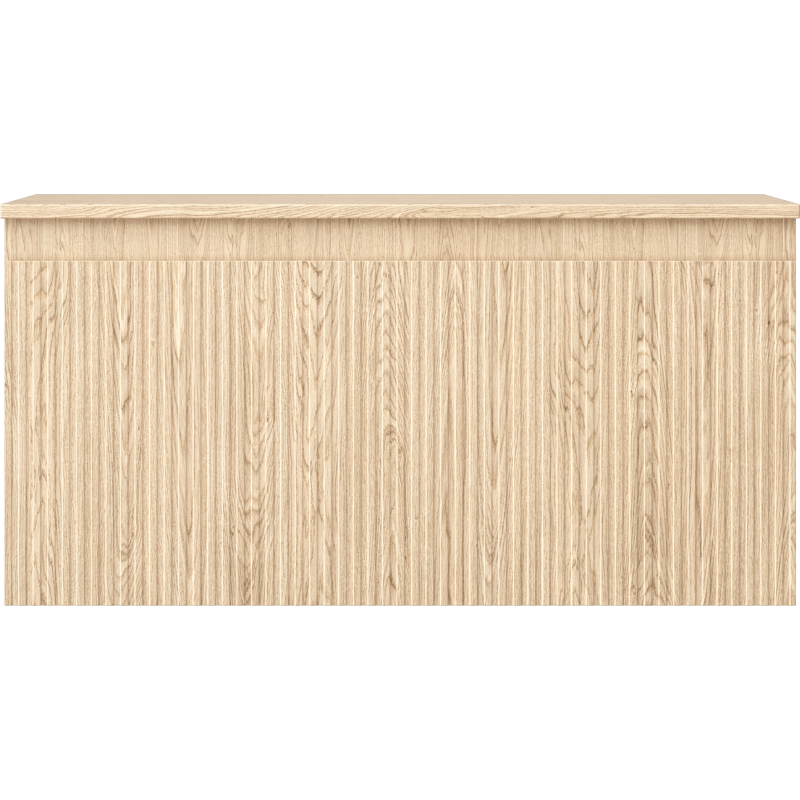 Mexen Rivel Badezimmerschrank unter dem Waschbecken 100 cm mit Arbeitsplatte, 1 Schublade, gerillt, Eiche - 91A20-10047-1-BFC81