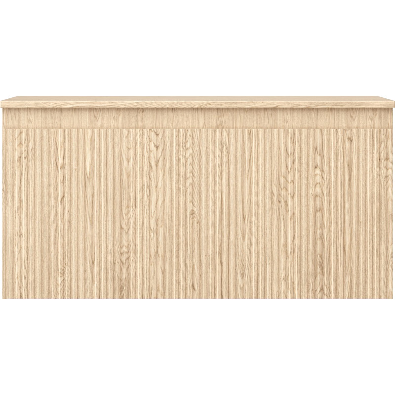 Mexen Rivel Badezimmerschrank unter Waschbecken 100 cm mit Ablage, 1 Schublade, geriffelt, Eiche - 91A20-10047-1-BFC81