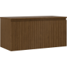 Mexen Rivel Badezimmerschrank 100 cm mit Arbeitsplatte, 1 Schublade, gerillt, Nussbaum - 91A20-10047-1-BFC86