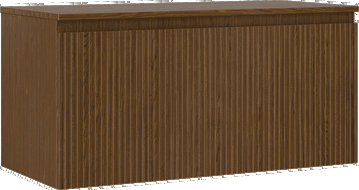 Mexen Rivel Badezimmerschrank 100 cm mit Arbeitsplatte, 1 Schublade, gerillt, Nussbaum - 91A20-10047-1-BFC86