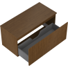 Mexen Rivel Badezimmerschrank 100 cm mit Arbeitsplatte, 1 Schublade, gerillt, Nussbaum - 91A20-10047-1-BFC86