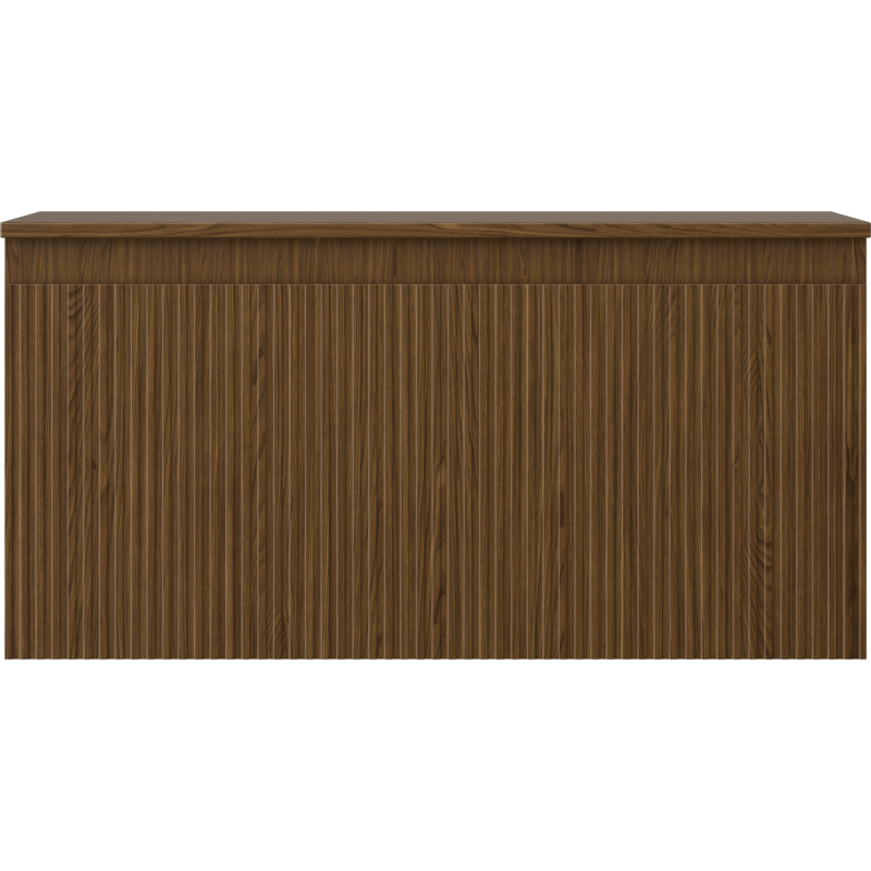 Mexen Rivel Badezimmerschrank 100 cm mit Arbeitsplatte, 1 Schublade, gerillt, Nussbaum - 91A20-10047-1-BFC86