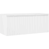 Mexen Rivel Badschrank unter Waschbecken 120 cm mit Arbeitsplatte, 1 Schublade, gerillt, weiße Matt - 91A20-12047-1-BFC01