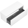Mexen Rivel Badezimmerschrank unter Waschbecken 120 cm mit Platte, 1 Schublade, geriffelt, weiß matt - 91A20-12047-1-BFC01
