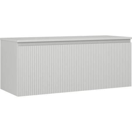 Mexen Rivel Badezimmer-Unterschrank 120 cm mit Arbeitsplatte, 1 Schublade, geriffelt, grau matt - 91A20-12047-1-BFC62