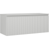 Mexen Rivel Badezimmer-Unterschrank 120 cm mit Arbeitsplatte, 1 Schublade, geriffelt, grau matt - 91A20-12047-1-BFC62