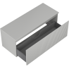 Mexen Rivel Badezimmer-Unterschrank 120 cm mit Arbeitsplatte, 1 Schublade, geriffelt, grau matt - 91A20-12047-1-BFC62