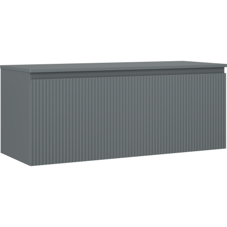 Mexen Rivel Badezimmer-Unterschrank 120 cm mit Arbeitsplatte, 1 Schublade, geriffelt, Graphit matt - 91A20-12047-1-BFC66