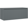 Mexen Rivel Badezimmer-Unterschrank 120 cm mit Arbeitsplatte, 1 Schublade, geriffelt, Graphit matt - 91A20-12047-1-BFC66