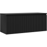 Mexen Rivel Badezimmer-Unterschrank 120 cm mit Arbeitsplatte, 1 Schublade, geriffelt, schwarz matt - 91A20-12047-1-BFC71