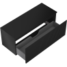 Mexen Rivel Badezimmer-Unterschrank 120 cm mit Arbeitsplatte, 1 Schublade, geriffelt, schwarz matt - 91A20-12047-1-BFC71