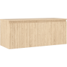 Mexen Rivel Badezimmer-Unterschrank 120 cm mit Arbeitsplatte, 1 Schublade, geriffelt, Eiche - 91A20-12047-1-BFC81
