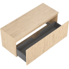 Mexen Rivel Badezimmerschrank für Waschbecken 120 cm mit Arbeitsplatte, 1 Schublade, geriffelt, Eiche - 91A20-12047-1-BFC81